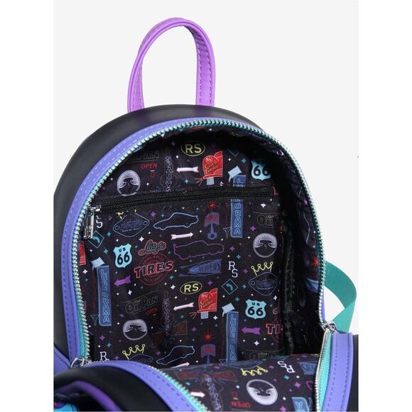 Loungefly Disney Pixar Cars Lightning McQueen & Sally Light-Up Mini Backpack